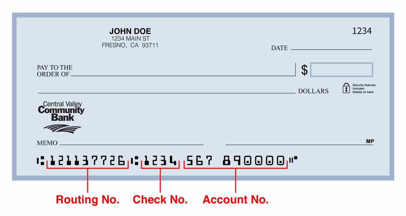 diagram of a check
